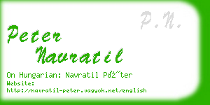 peter navratil business card